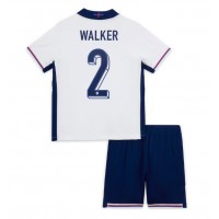 Anglicko Kyle Walker #2 Domáci Detský futbalový dres ME 2024 Krátky Rukáv (+ trenírky)